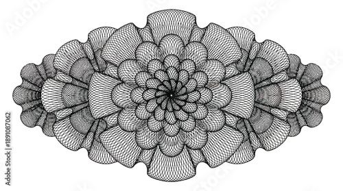 Intricate Guilloche Pattern Design Element.