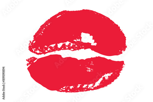 Lipstick kiss mark Romantic lip print Imprint of lips kiss Sexy lips makeup Female mouth Love symbol Design element for beauty fashion poster Valentines Day wedding