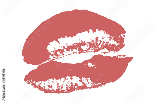 Lipstick kiss mark Romantic lip print Imprint of lips kiss Sexy lips makeup Female mouth Love symbol Design element for beauty fashion poster Valentines Day wedding