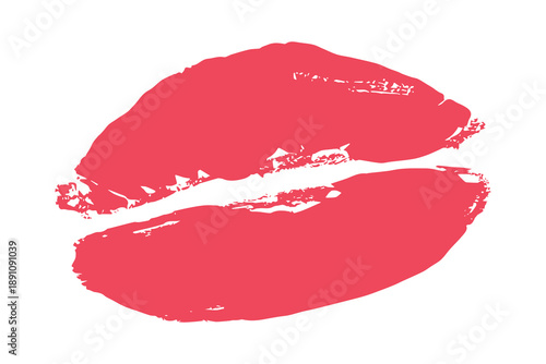 Lipstick kiss mark Romantic lip print Imprint of lips kiss Sexy lips makeup Female mouth Love symbol Design element for beauty fashion poster Valentines Day wedding