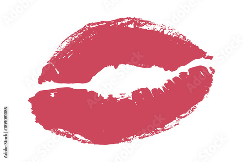 Lipstick kiss mark Romantic lip print Imprint of lips kiss Sexy lips makeup Female mouth Love symbol Design element for beauty fashion poster Valentines Day wedding