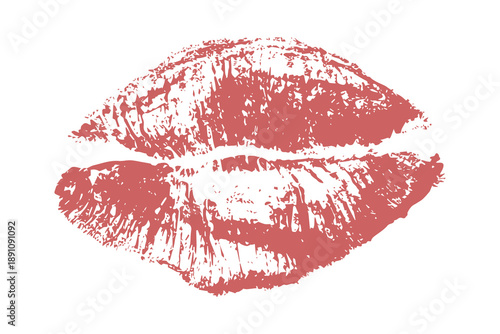 Lipstick kiss mark Romantic lip print Imprint of lips kiss Sexy lips makeup Female mouth Love symbol Design element for beauty fashion poster Valentines Day wedding