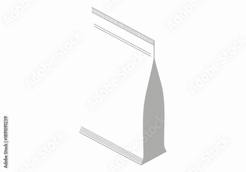 A 3D illustration of a grey abstract shape suspended between two parallel bars viewed from a slightly angled perspective
