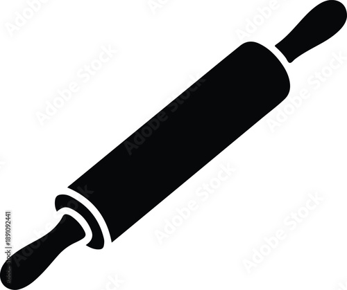 Rolling pin kitchen tool icon flat design