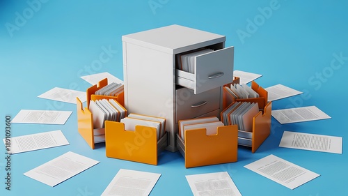 Digital file management and document organization concept  
