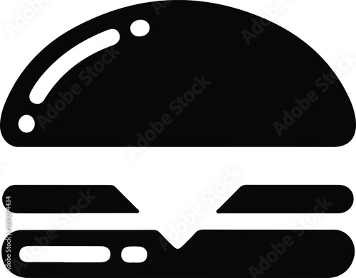 Flat design hamburger icon illustration