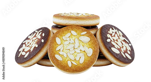 Stack of Almond Cookies