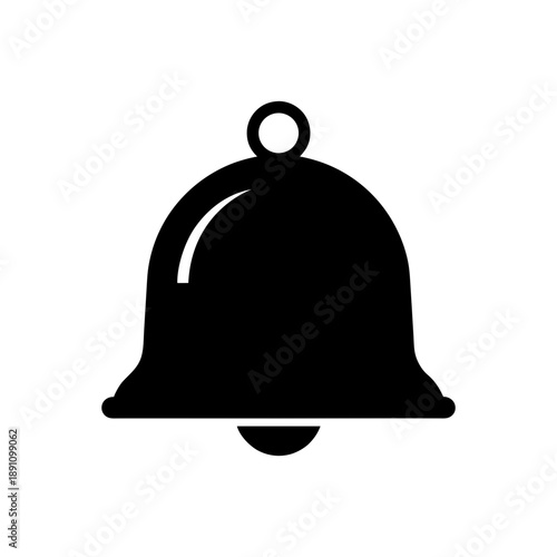 Minimal Bell Shape With Rounded Dome Form And Modern Alert Icon Style On white Background Line Art Vector illustration