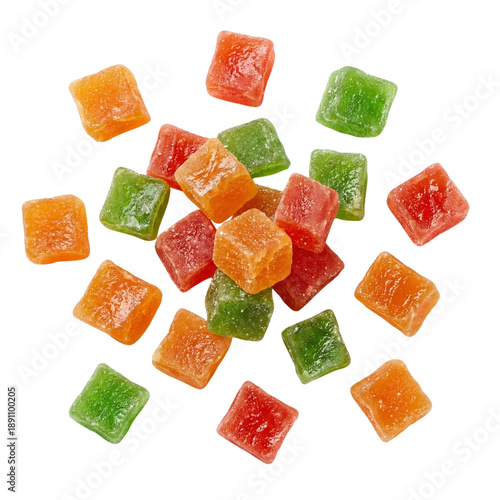 Candied fruit cubes