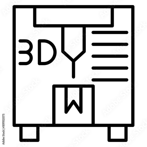3D Printing Vector Icon