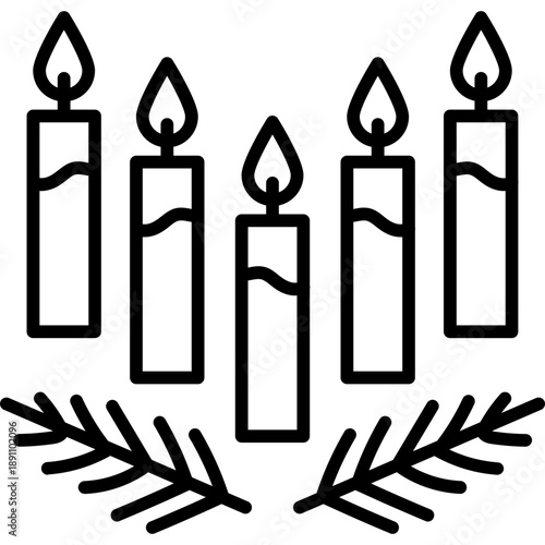 Advent Candle Vector Icon