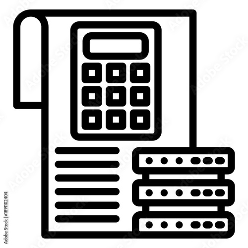 Calculate Data Vector Icon