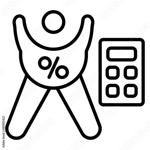 Body Fat Percentage Vector Icon