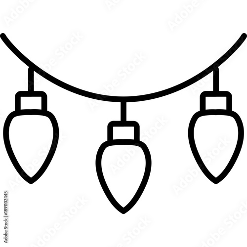 Christmas Lights Vector Icon