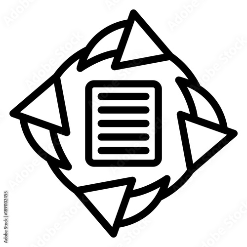 Clockwise Flow Chart Vector Icon