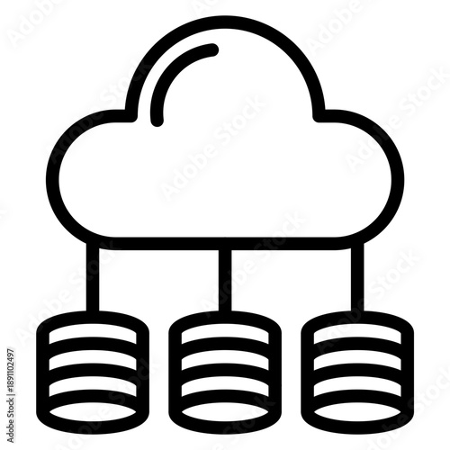 Cloud Computing Vector Icon