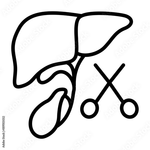 Gallbladder Removal Vector Icon