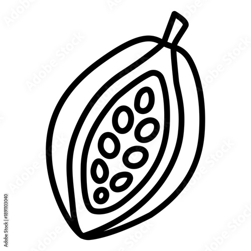 Cacao Vector Icon