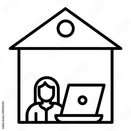 Remote Job Vector Icon