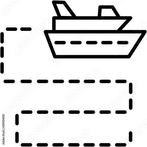 Cruise Itinerary Vector Icon