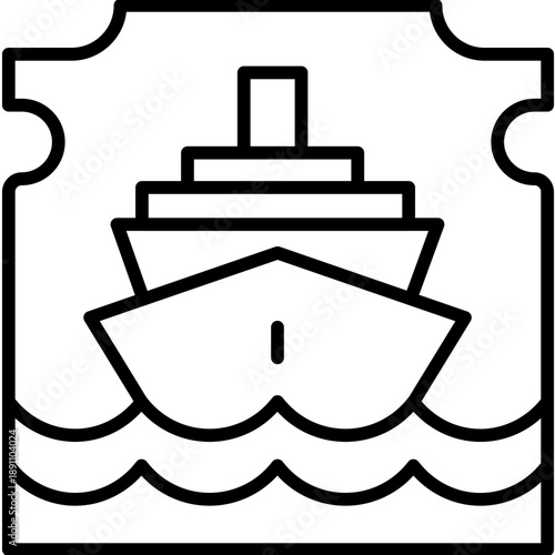 Cruise Map Vector Icon
