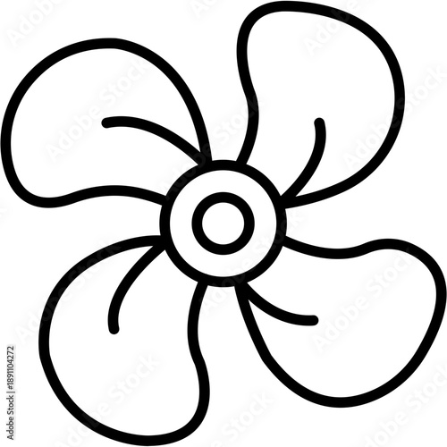 Ship Propeller Vector Icon