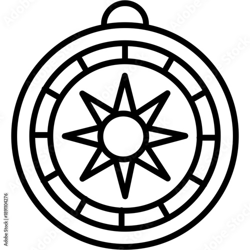 Ships Compass Vector Icon
