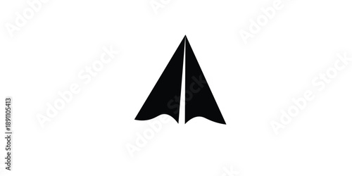 Minimalist Paper Plane Icon - Send Message and Telegram Interface Symbol
