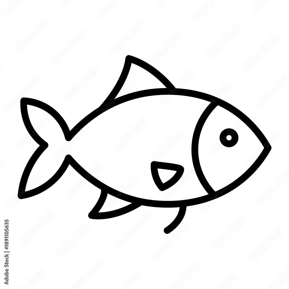 Obraz premium Fish Vector Icon