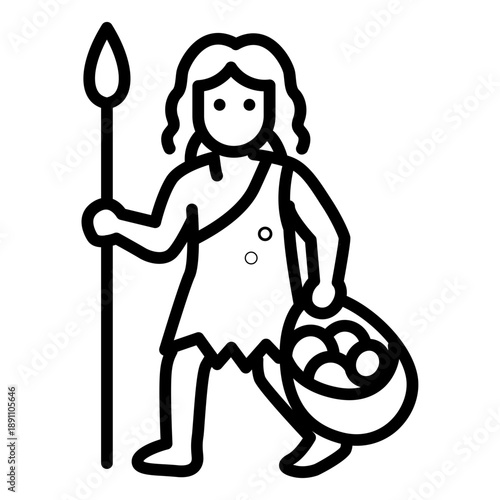 Gatherer Male Vector Icon