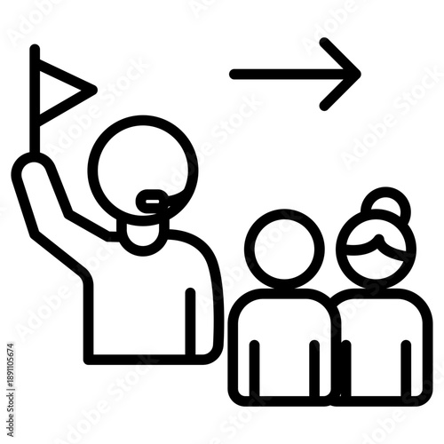 Guided Tour Vector Icon