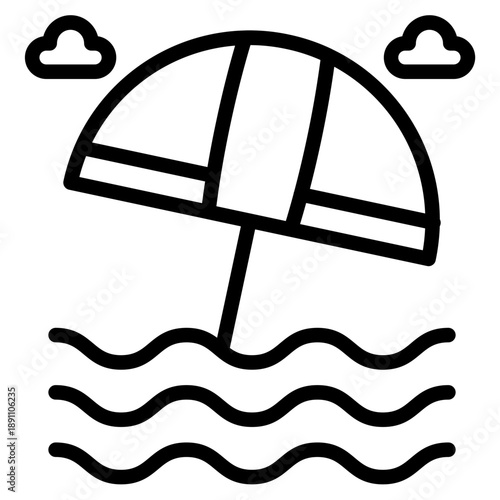 Beach Access Vector Icon