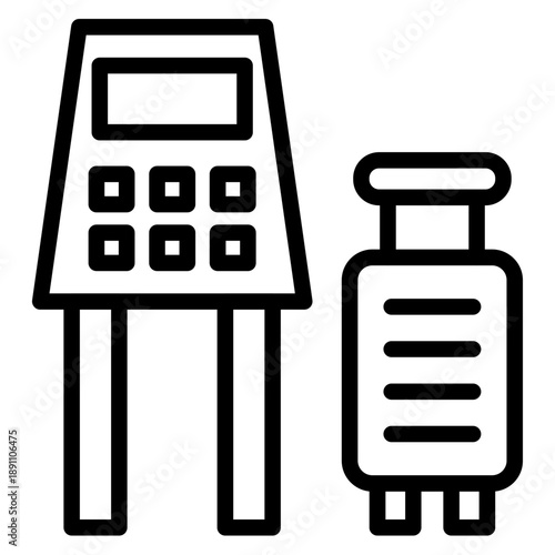 Self Check-in Kiosk Vector Icon