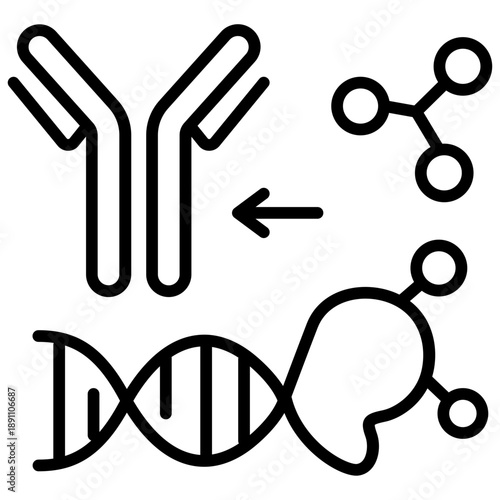 Biomolecular Interactions Vector Icon
