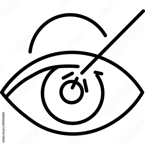 LASIK Eye Surgery Vector Icon