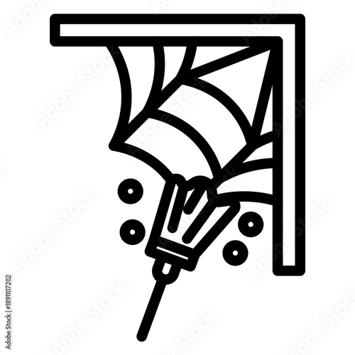 Cobweb Remover Vector Icon