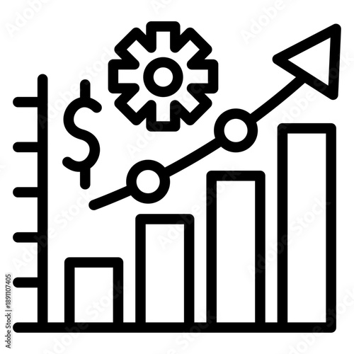 Growth Metrics Vector Icon