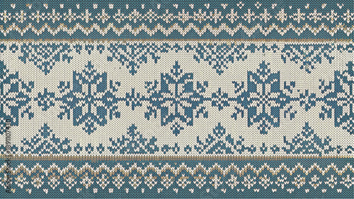 knit pattern border diamond motifs cozy winter atmosphere vector background 