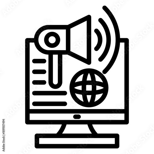 Marketing Attribution Vector Icon