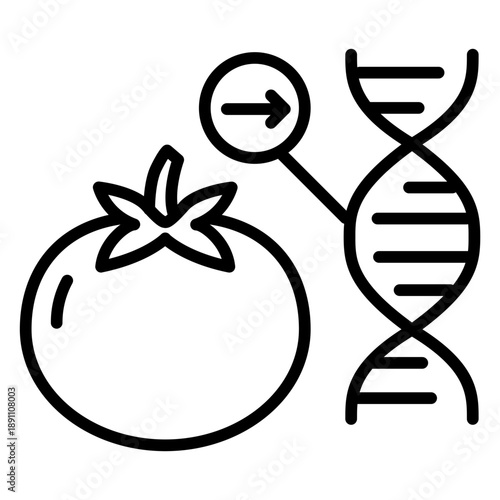 Genetic Modification Food Vector Icon