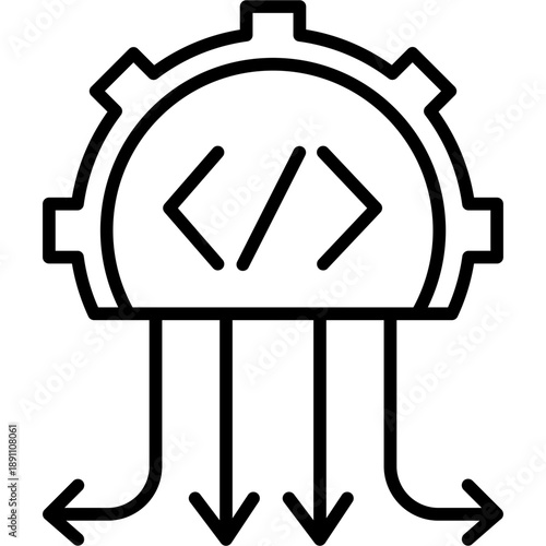 Multithreading Vector Icon