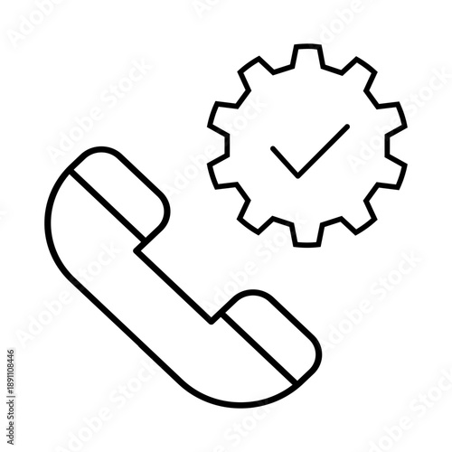 Maintenance vector icon. Technical support Illustration sign. Installing updates symbol. Bow logo.