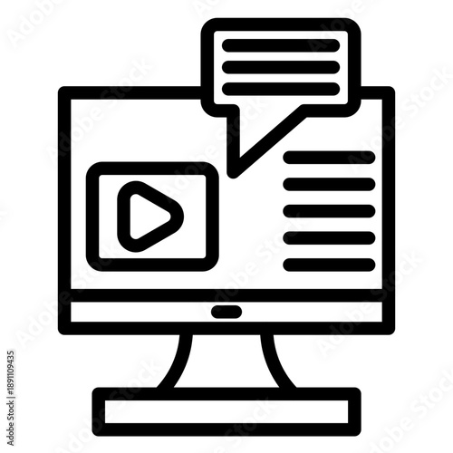 Subtitles Vector Icon