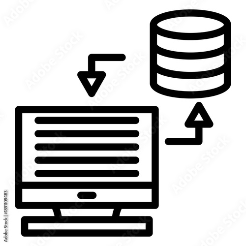 Data Synchronization Vector Icon