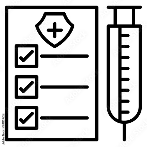 Vaccination Certificate Vector Icon