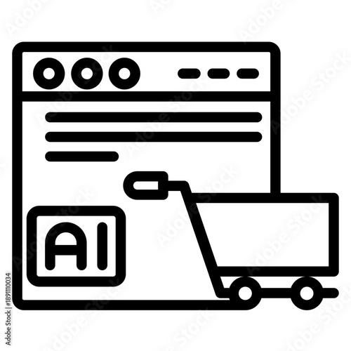 AI Product Suggestion Vector Icon