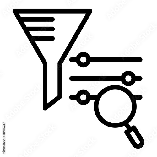 Product Search Filter Vector Icon