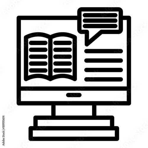 ELearning Platform Vector Icon