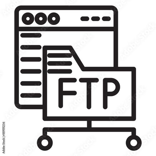 FTP Access Vector Icon