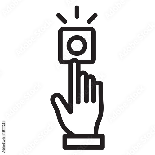 One Click Install Vector Icon